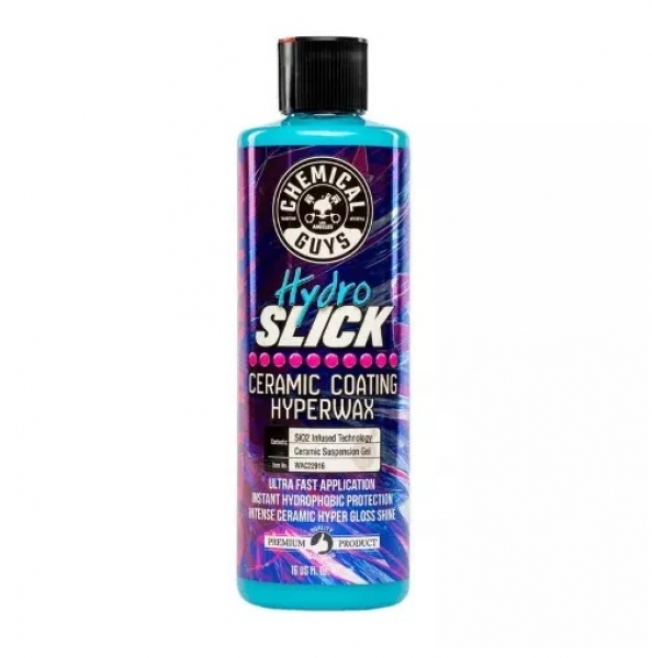 Chemical Guys Hydro Slick Ceramic Hyperwax SiO2 Flasche von vorne Chemical Guys Hydro Slick Ceramic Hyperwax SiO2 Flasche von vorne